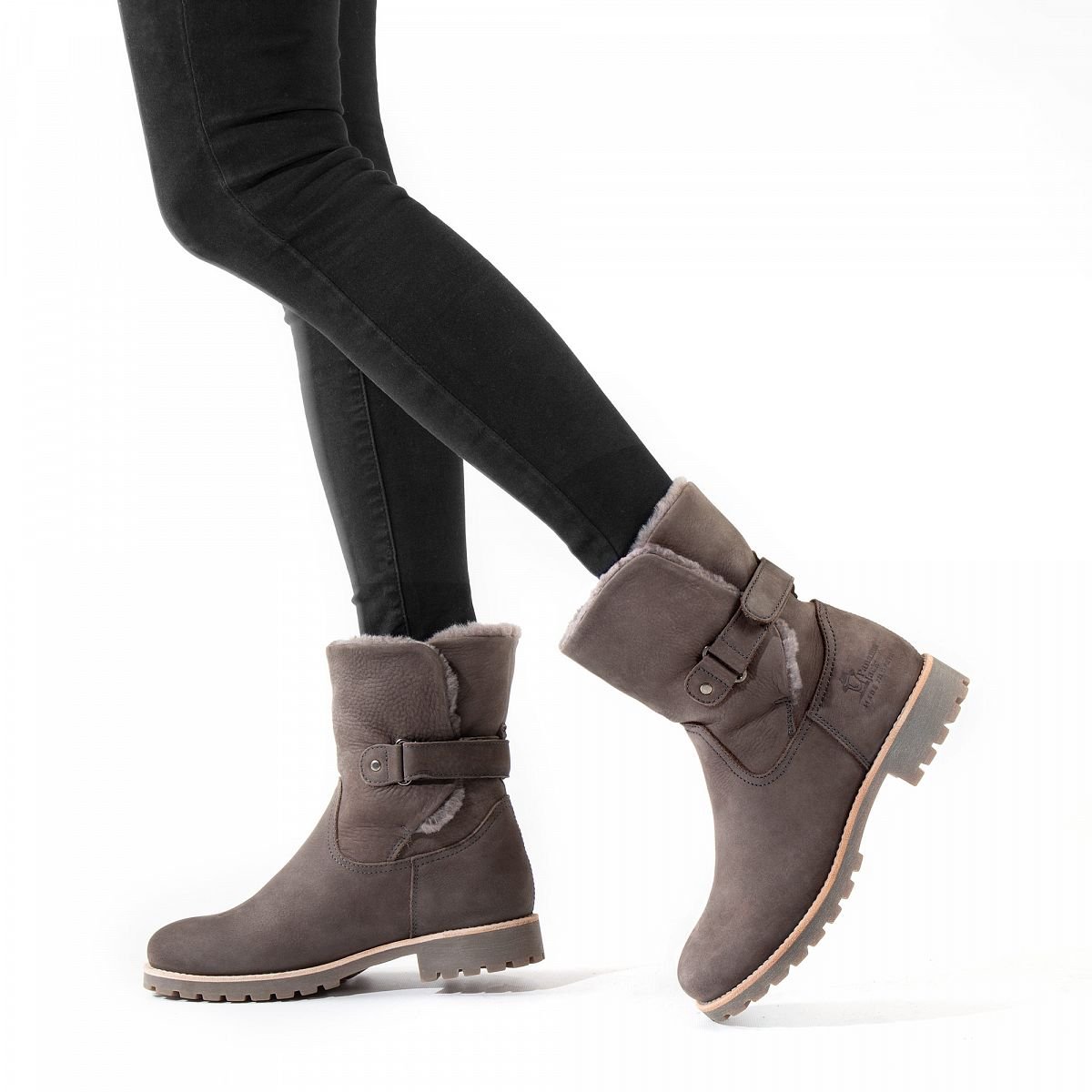 Bottes D'hiver Panama Jack Felia Igloo Doublure en peau de mouton Grise Femme | FUH-59035590