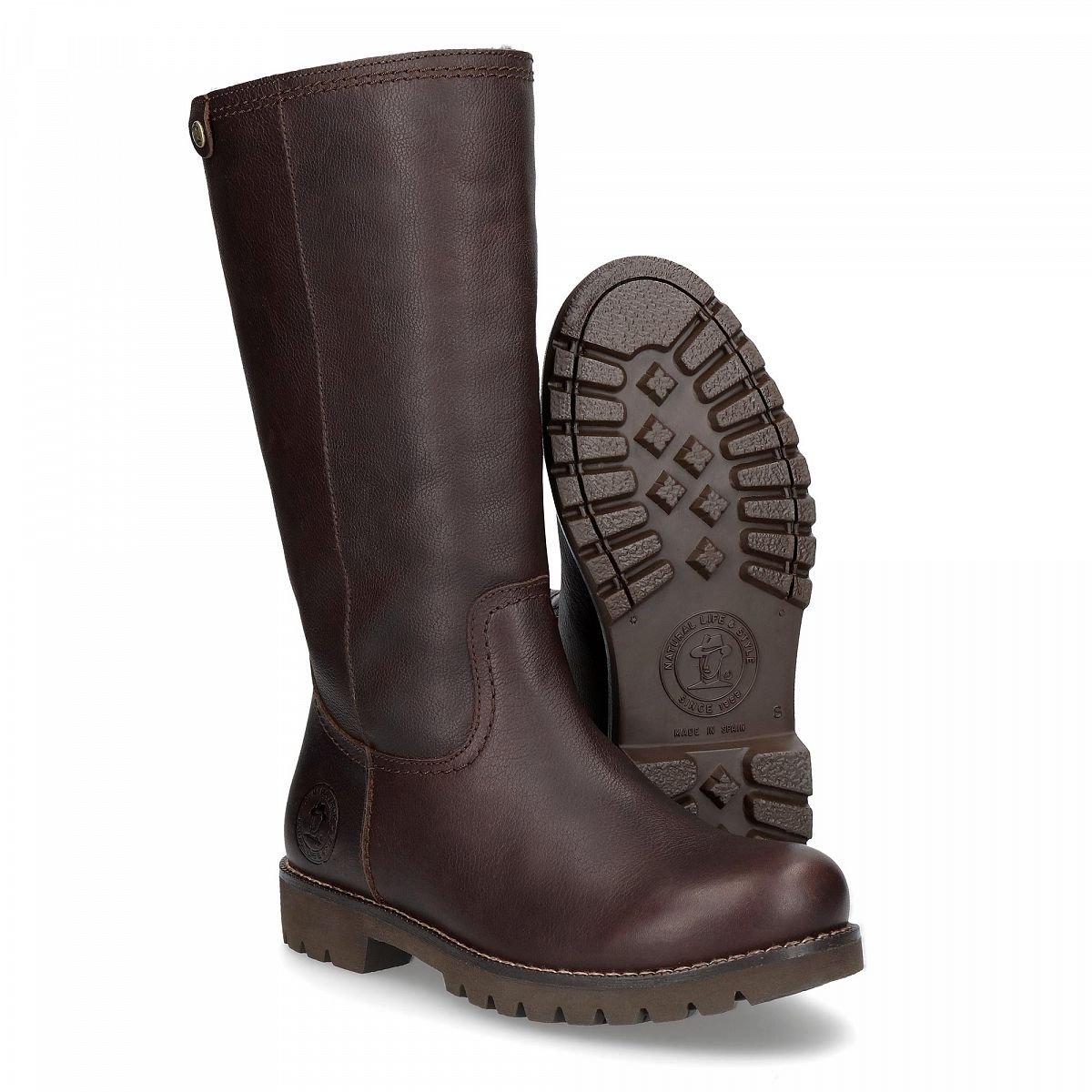 Bottes Hautes Panama Jack Bambina Igloo Doublure en peau de mouton Marron Femme | CMO-05586847