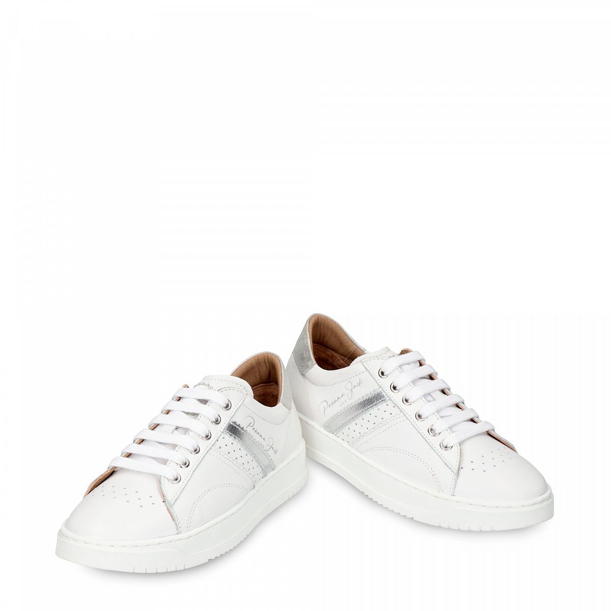 Baskets Panama Jack Gia Doublure en cuir Blanche Femme | YUP-79749935