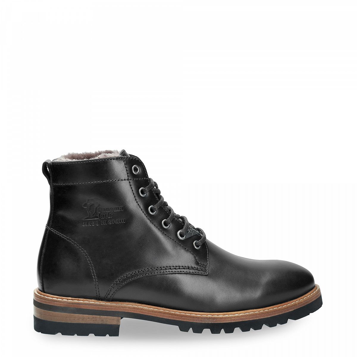 Bottines Panama Jack Emery Igloo Doublure en peau de mouton Noir Homme | INJ-12910286