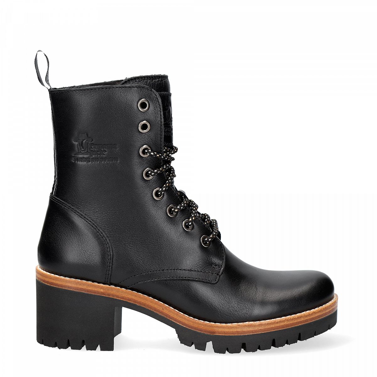 Bottes à lacets Panama Jack Padma Doublure en cuir Noir Femme | AYM-84942805