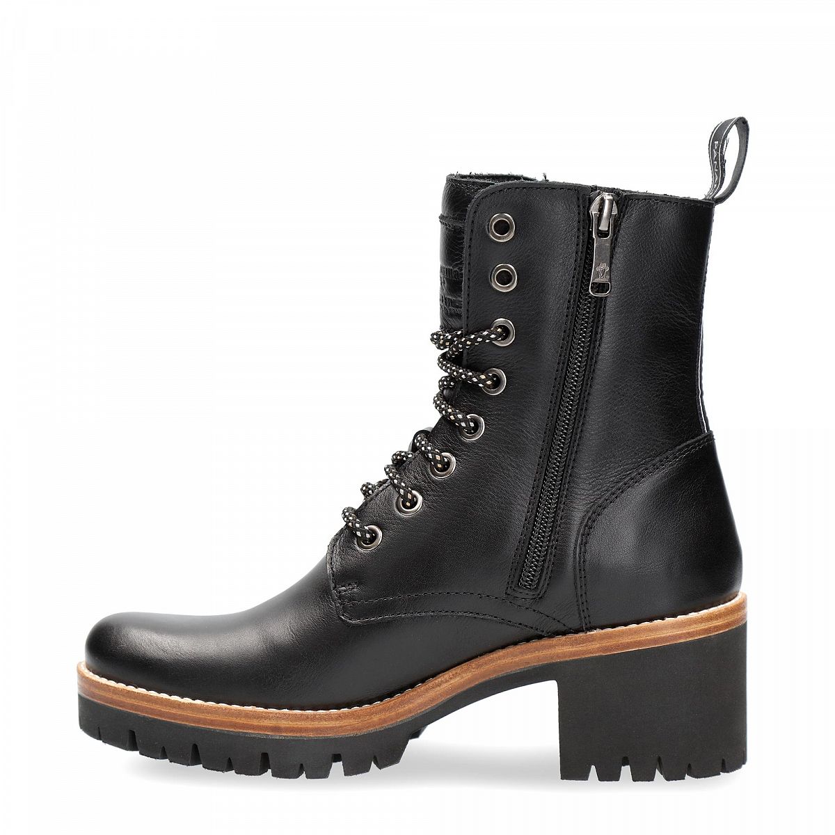 Bottes à lacets Panama Jack Padma Doublure en cuir Noir Femme | AYM-84942805