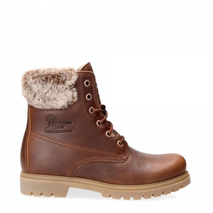 Bottes D'hiver Panama Jack Felicia Doublure en cuir Marron Femme | BKY-02992105