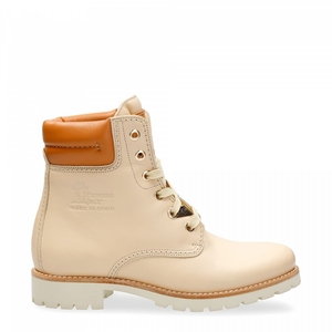 Bottes à lacets Panama Jack Panama 03 Trav Doublure en cuir Orange Clair Femme | SKS-91184428