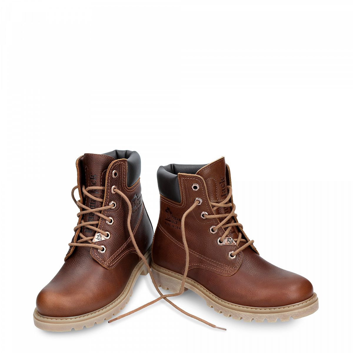 Bottes à lacets Panama Jack Panama 03 Doublure en cuir Bordeaux Femme | JMN-44607966