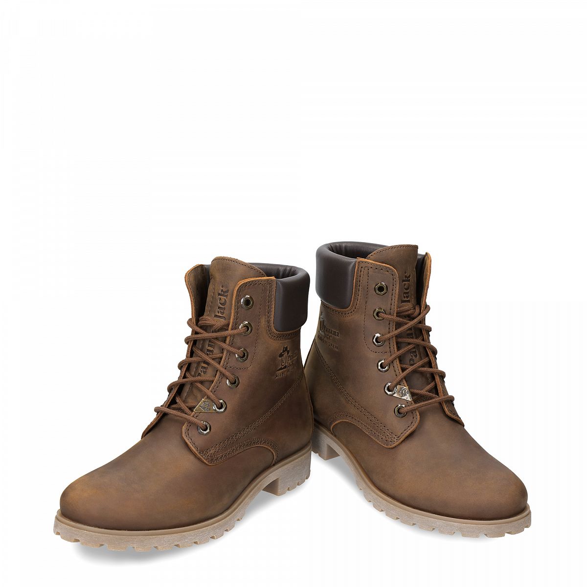 Bottes à lacets Panama Jack Panama 03 Doublure en cuir Marron Foncé Femme | NST-51634961