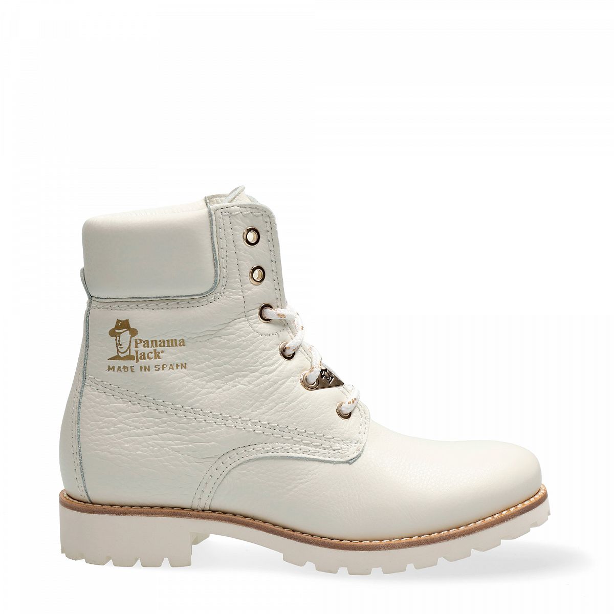 Bottes à lacets Panama Jack Panama 03 Doublure en cuir. Blanche Femme | MGS-71781936