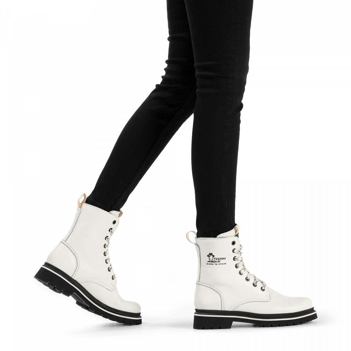 Bottes Panama Jack Fortune Doublure en cuir Blanche Femme | PRL-87091721