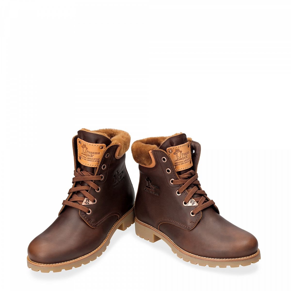 Bottes D'hiver Panama Jack Panama 03 Igloo Trav Doublure en peau de mouton Marron Femme | HZS-68812465