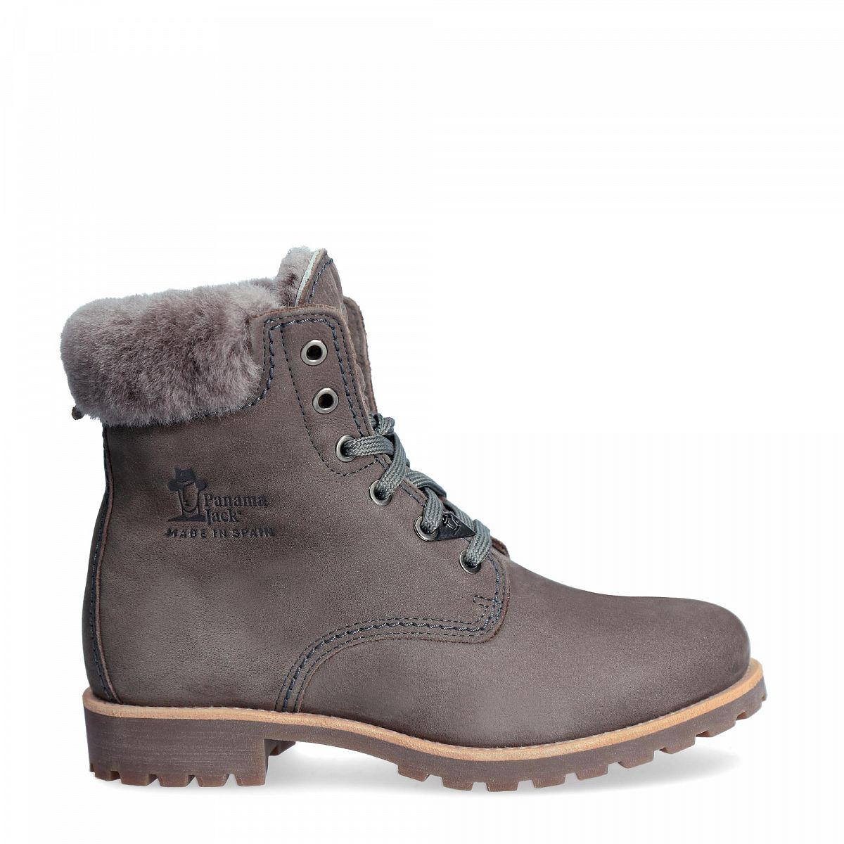 Bottes D'hiver Panama Jack Panama 03 Igloo Doublure en peau de mouton Grise Femme | LRB-57842574