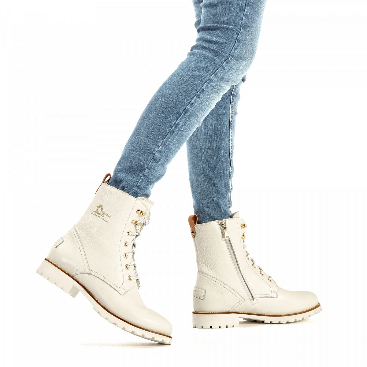 Bottes D'hiver Panama Jack Fara Igloo Trav Doublure en peau de mouton Blanche Femme | HUW-00622364