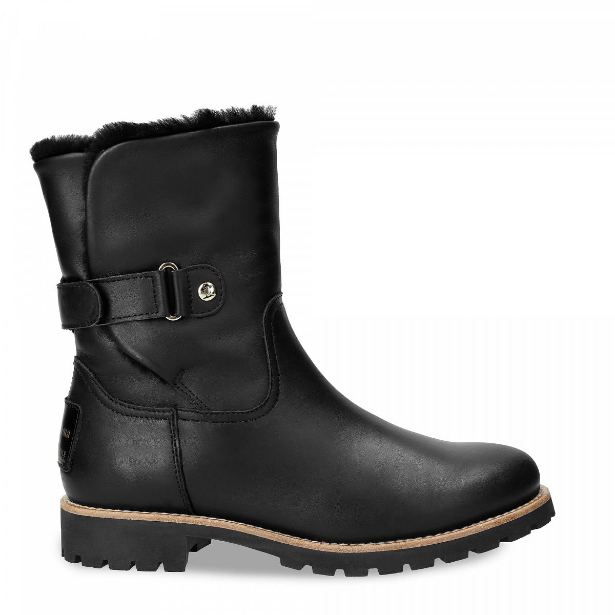 Bottes D'hiver Panama Jack Felia Igloo Trav Doublure en peau de mouton Noir Femme | QKY-98500897