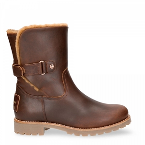 Bottes D'hiver Panama Jack Felia Igloo Trav Doublure en peau de mouton Marron Femme | APE-41024332