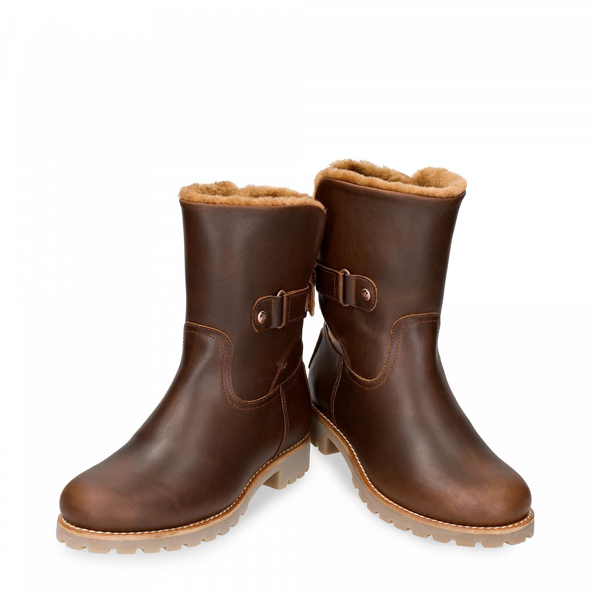 Bottes D'hiver Panama Jack Felia Igloo Trav Doublure en peau de mouton Marron Femme | APE-41024332