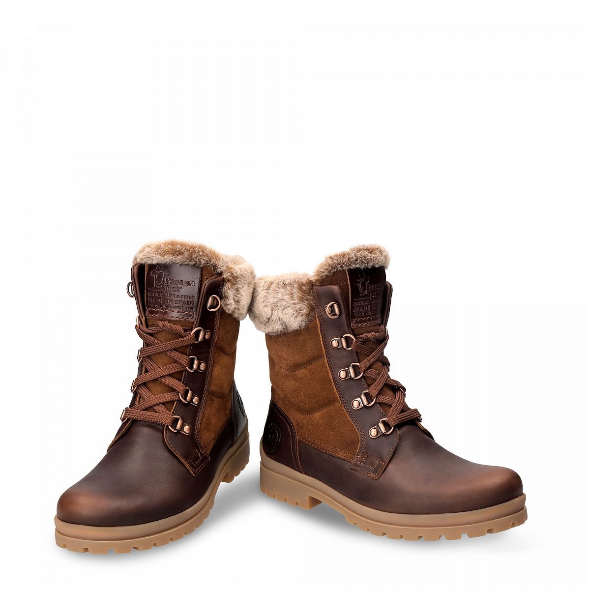 Bottes D'hiver Panama Jack Tuscani Doublure Chaude Marron Femme | RVR-68090959