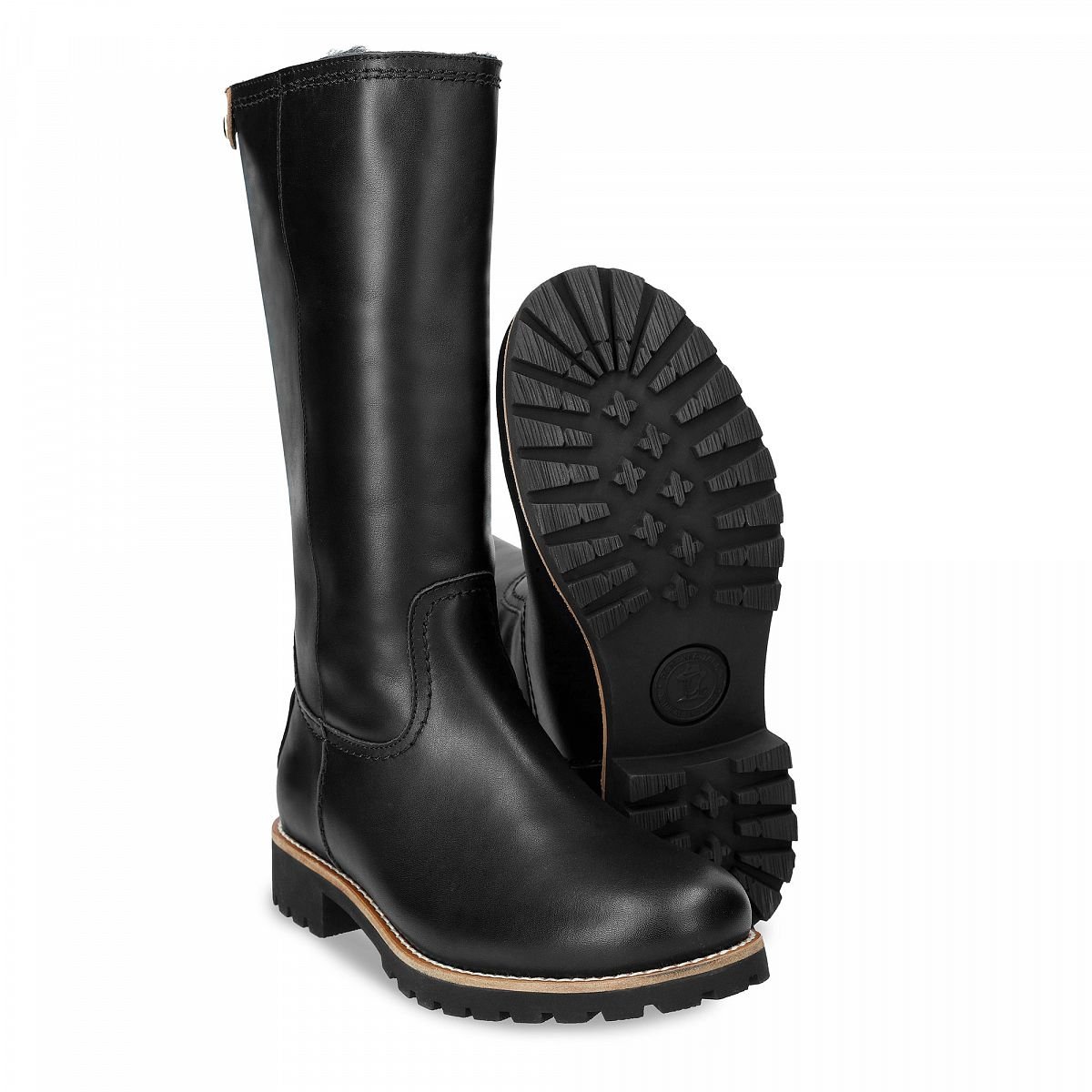 Bottes Hautes Panama Jack Bambina Igloo Trav Doublure en peau de mouton Noir Femme | BTD-23005245