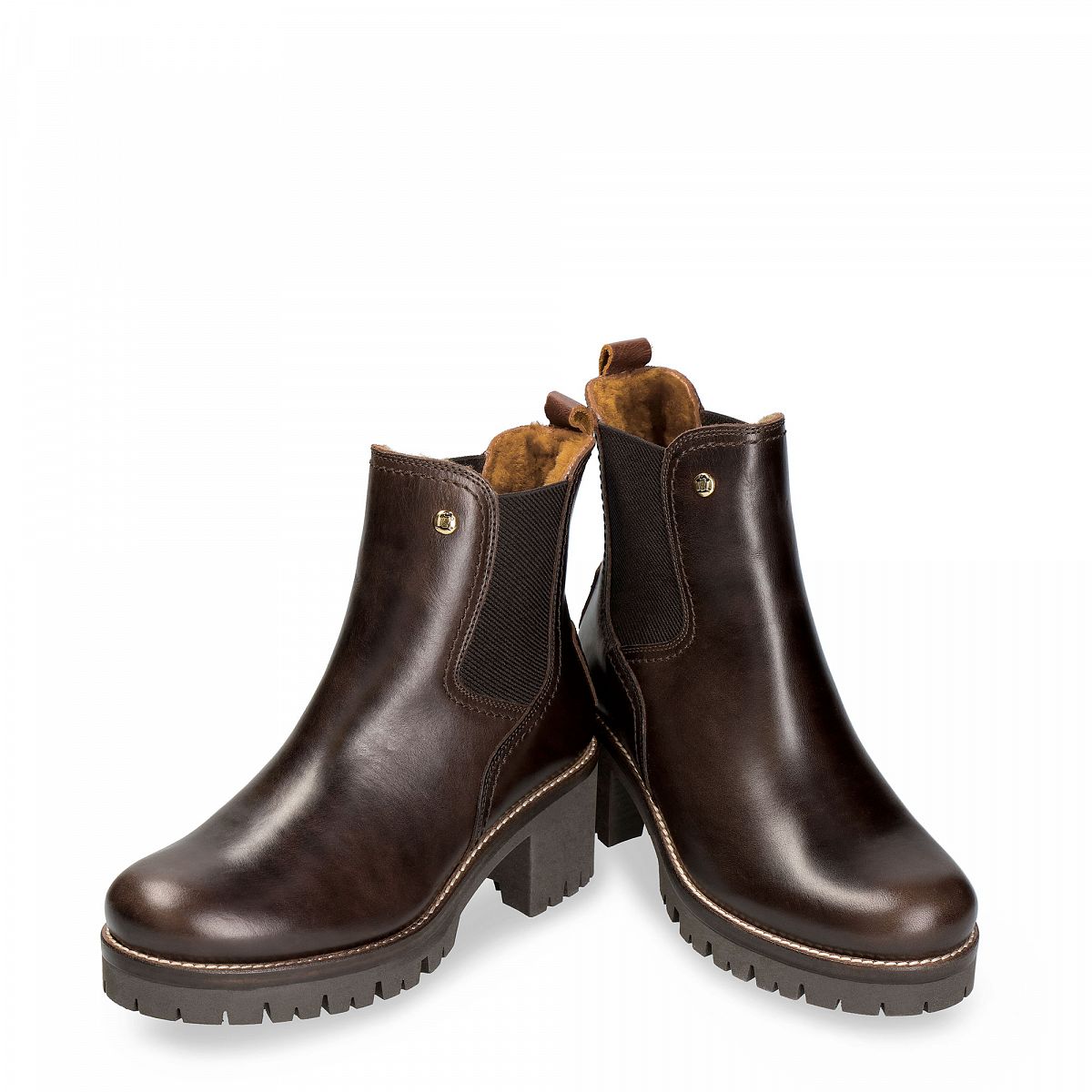 Bottines Chelsea Panama Jack Pia Igloo Brk Doublure en peau de mouton Marron Femme | MCN-02517250