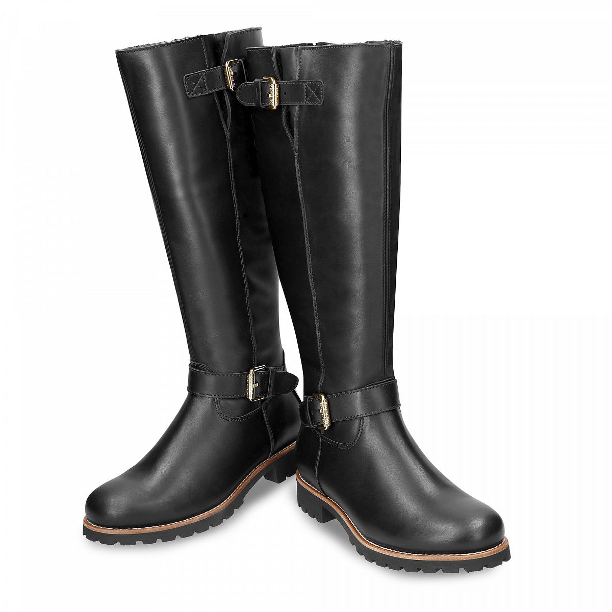 Bottes Hautes Panama Jack Amberes Igloo Trav Doublure en peau de mouton Noir Femme | HHN-13809760