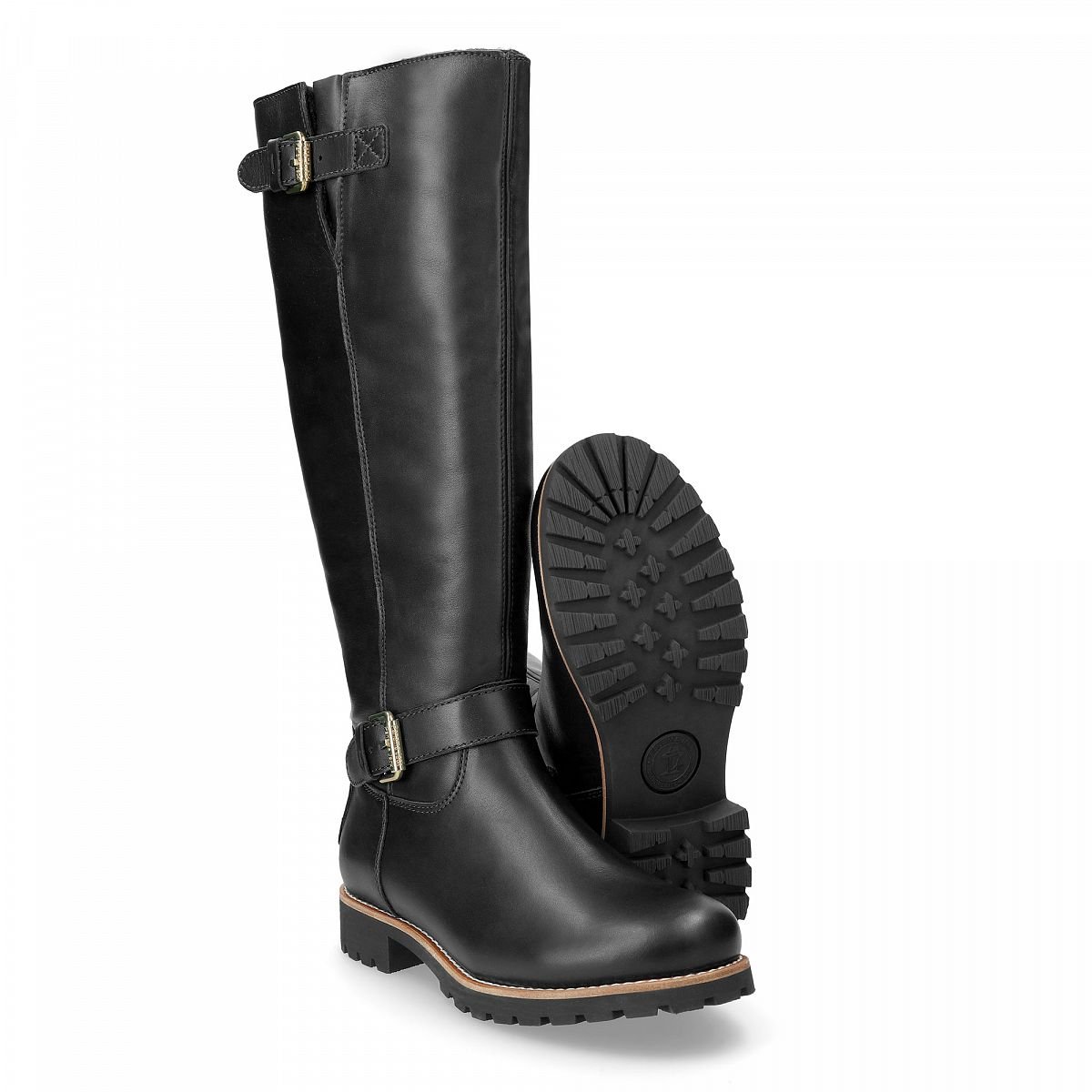 Bottes Hautes Panama Jack Amberes Igloo Trav Doublure en peau de mouton Noir Femme | HHN-13809760