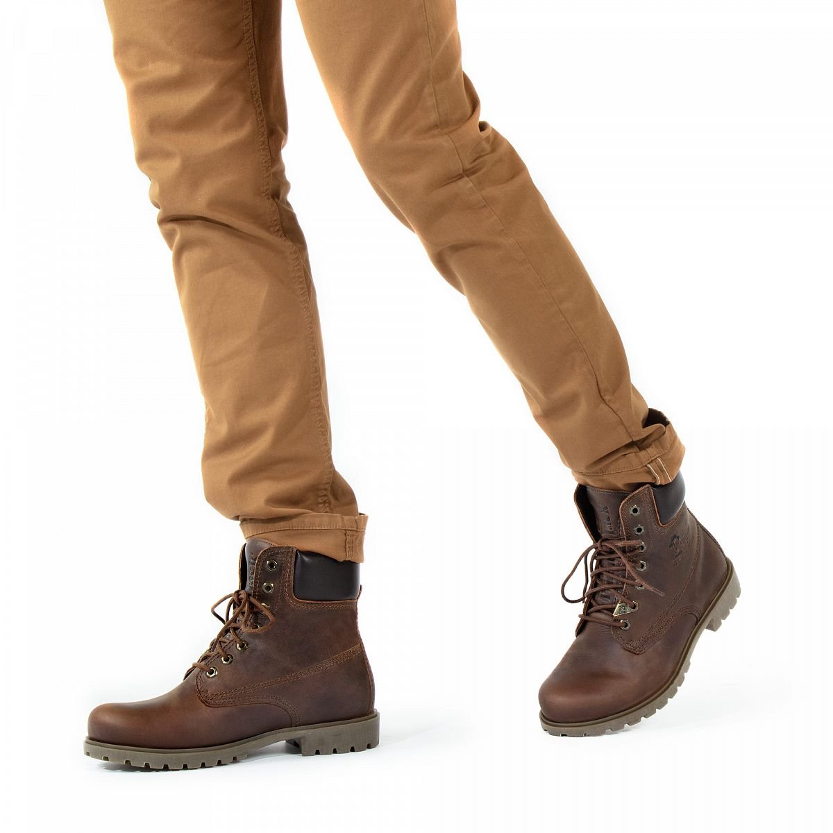 Bottes à lacets Panama Jack Panama 03 Doublure en cuir Marron Foncé Homme | XMX-48814762