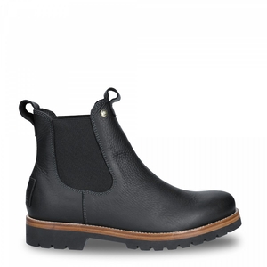 Bottines Chelsea Panama Jack Burton Doublure en cuir Noir Homme | UMO-25345458