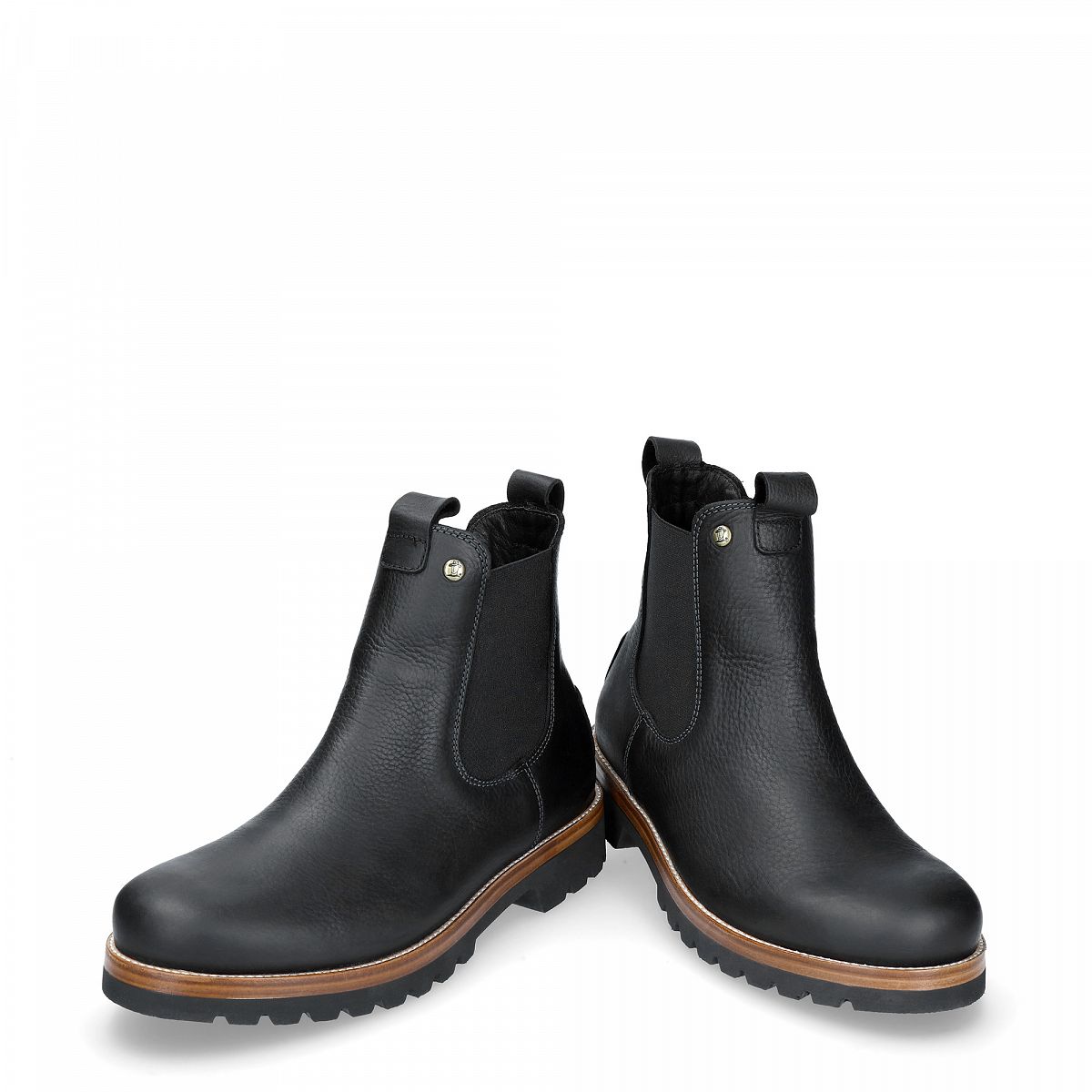 Bottines Chelsea Panama Jack Burton Doublure en cuir Noir Homme | UMO-25345458