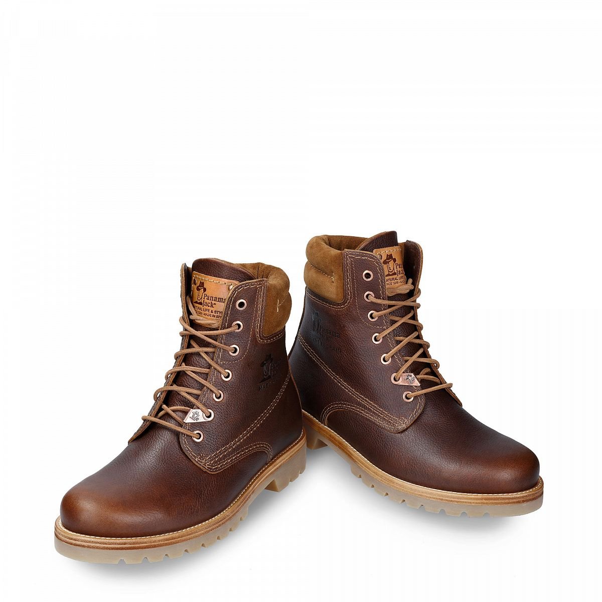 Bottes à lacets Panama Jack Panama 03 Doublure en cuir Bordeaux Homme | DJX-73169144