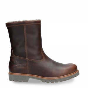 Bottes Panama Jack Fedro Igloo Doublure en peau de mouton Marron Homme | SEK-20381034