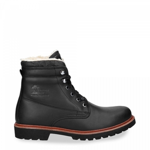 Bottes D'hiver Panama Jack Panama 03 Aviator Doublure en coton Noir Homme | FNB-19294759