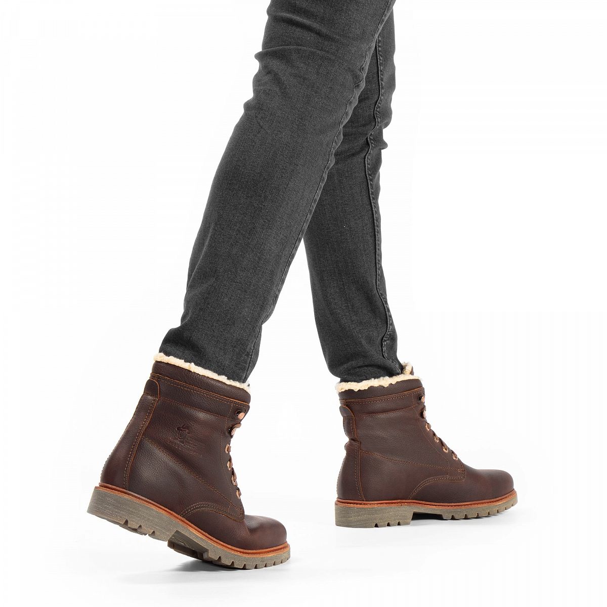 Bottes D'hiver Panama Jack Panama 03 Aviator Doublure en coton Marron Homme | QWO-50601453