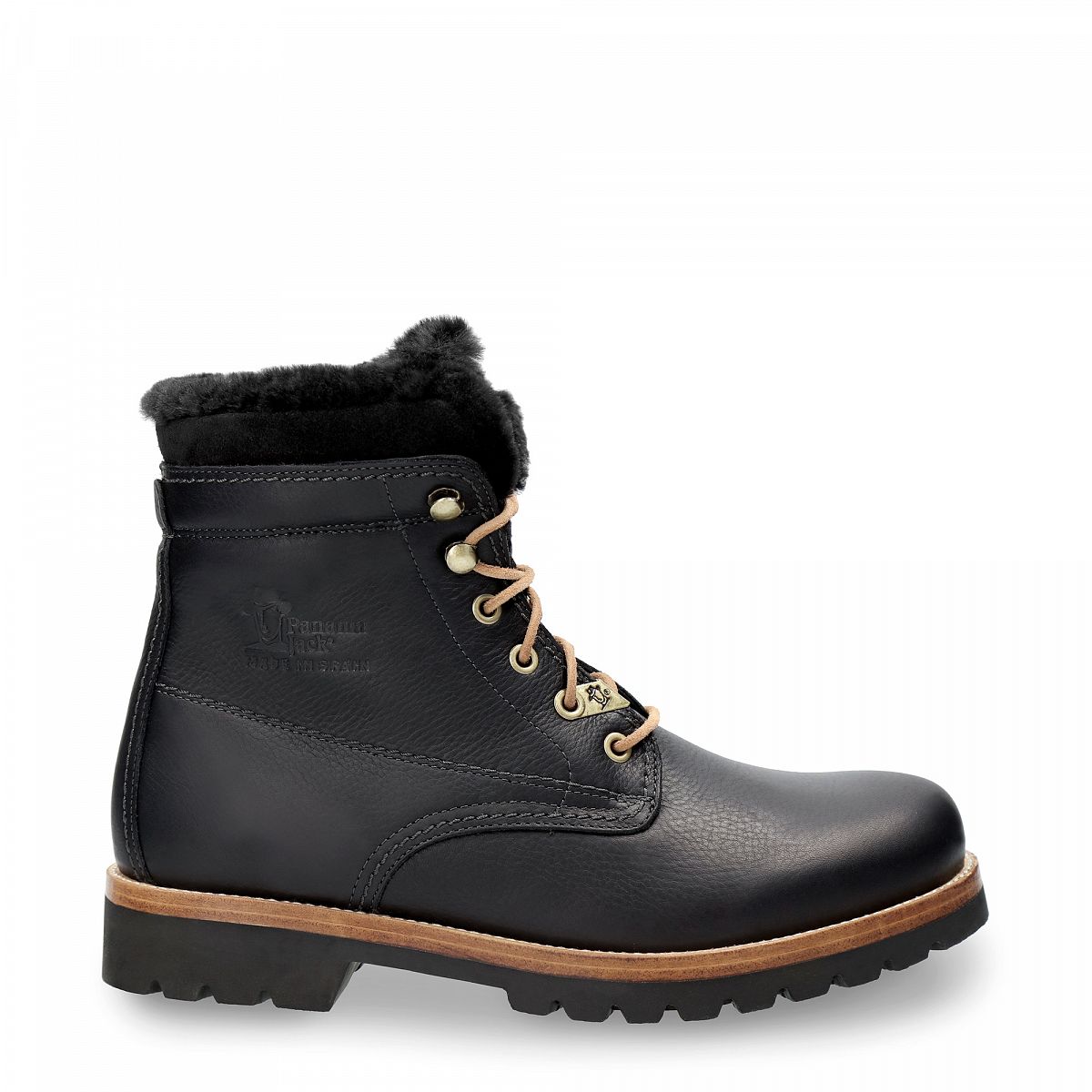 Bottes D'hiver Panama Jack P03 Aviator Igloo Doublure en peau de mouton Noir Homme | ZFD-66696738