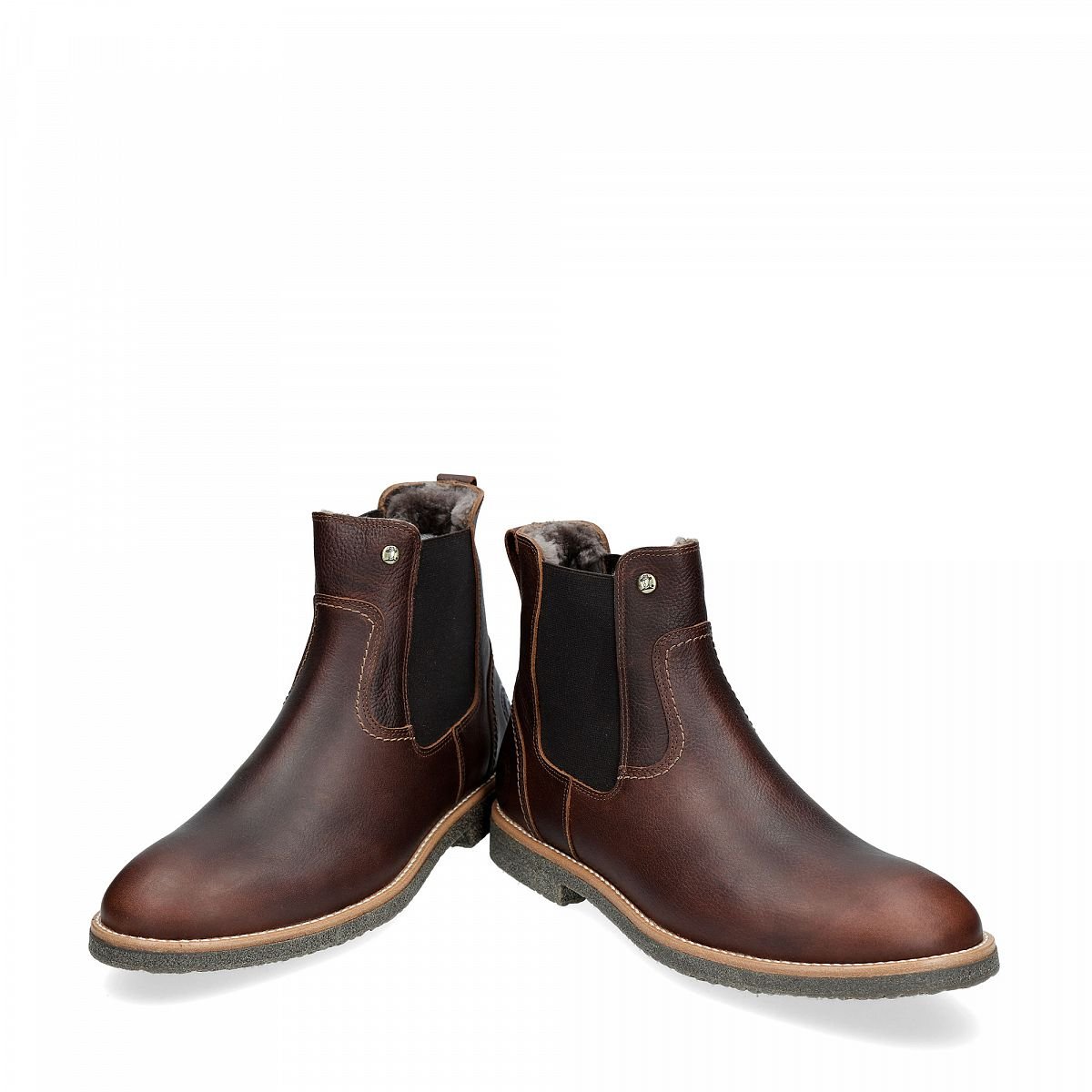 Bottines Panama Jack Garnock Igloo Doublure en peau de mouton Marron Homme | KWV-44247441