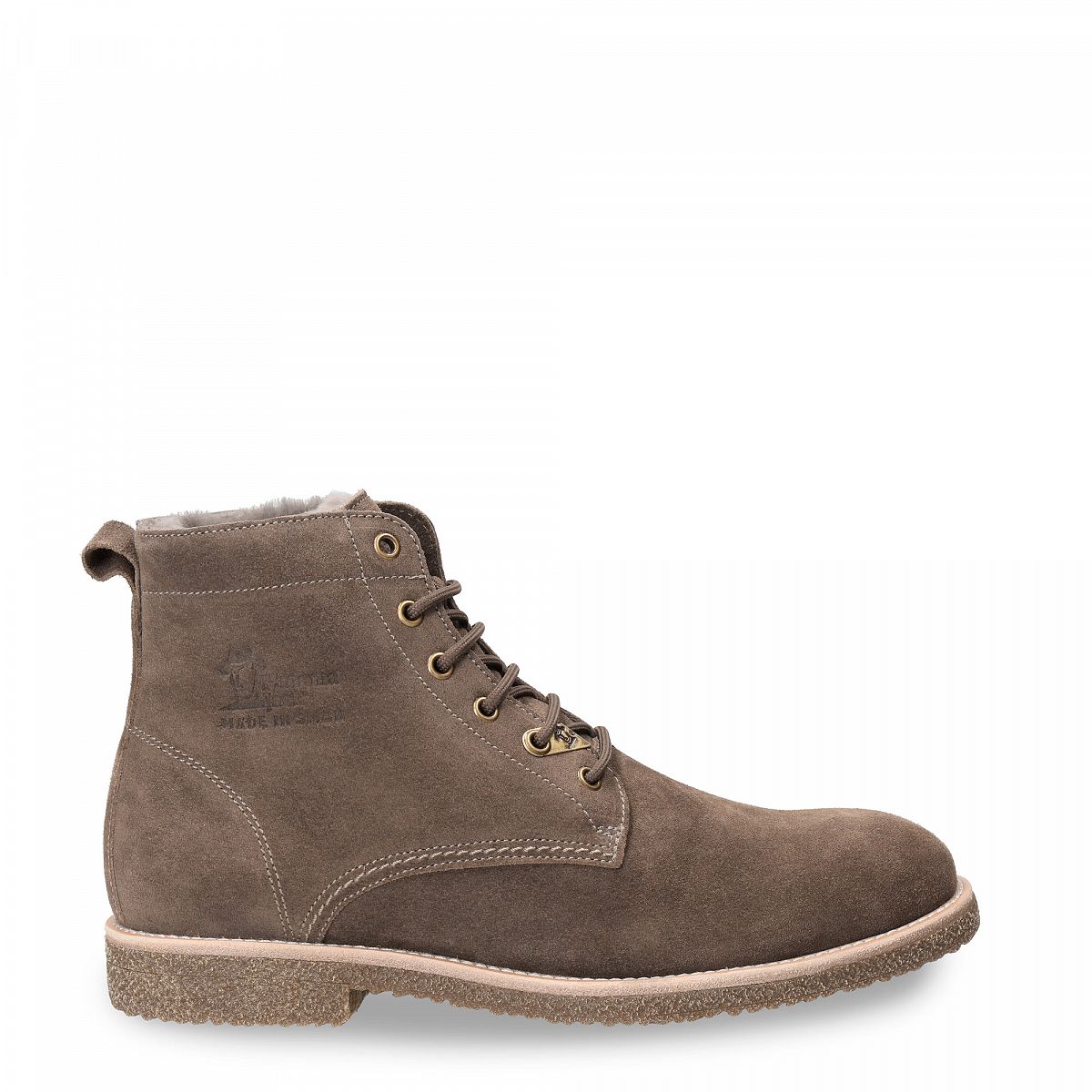 Bottines Panama Jack Glasgow Igloo Doublure en peau de mouton Marron Foncé Homme | BEU-02586896