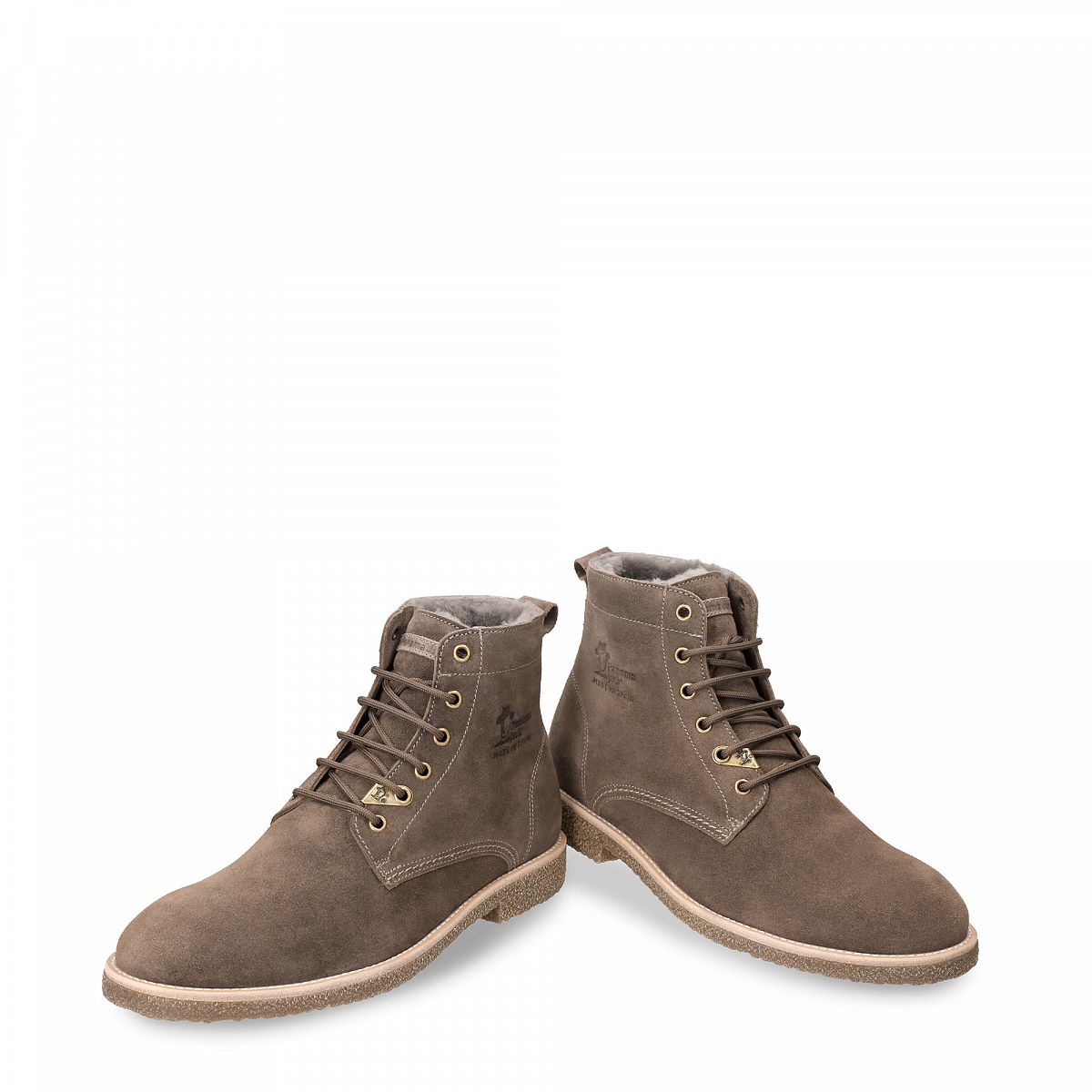 Bottines Panama Jack Glasgow Igloo Doublure en peau de mouton Marron Foncé Homme | BEU-02586896