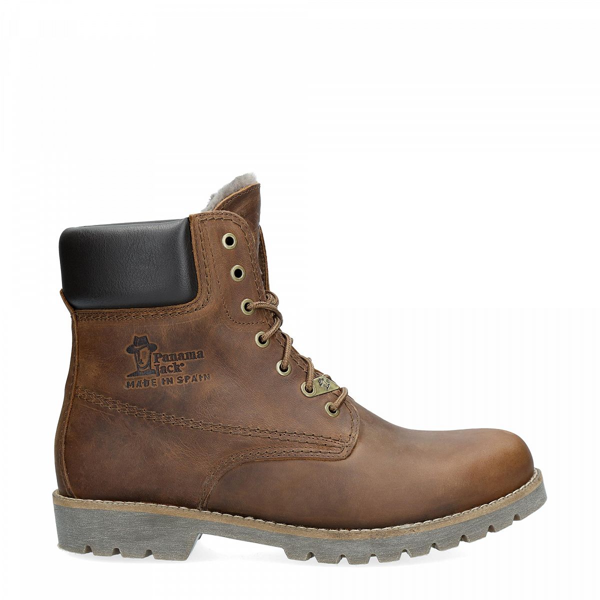 Bottines Panama Jack Panama 03 Igloo Doublure en peau de mouton Marron Foncé Homme | KOJ-24552738