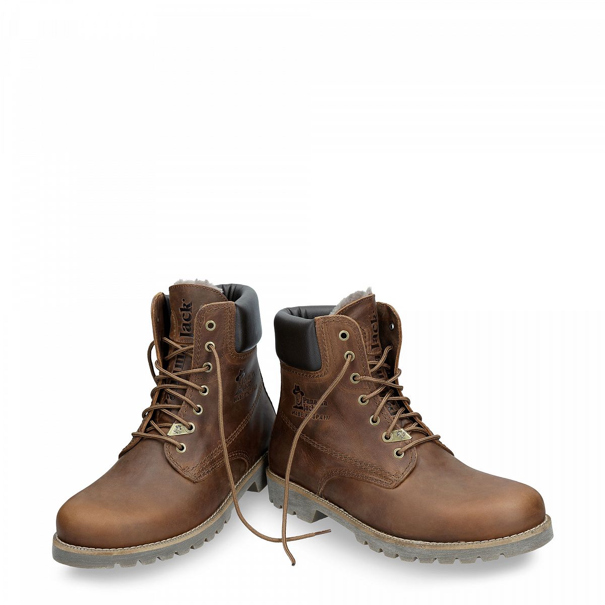 Bottines Panama Jack Panama 03 Igloo Doublure en peau de mouton Marron Foncé Homme | KOJ-24552738