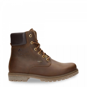 Bottes à lacets Panama Jack Panama 03 Gtx Laine Doublure en laine Gore-tex Marron Foncé Homme | WLY-39940195